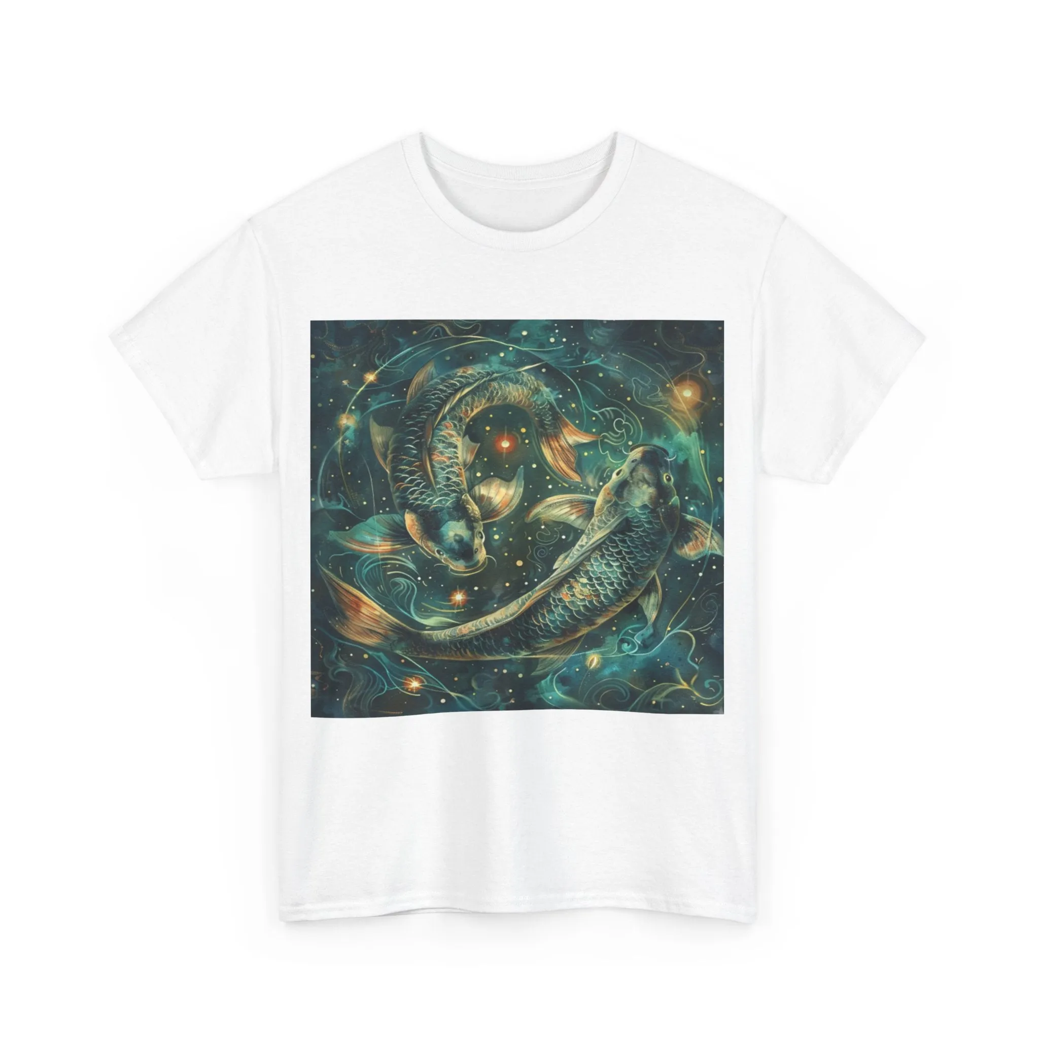 Pisces zodiac Unisex Heavy Cotton Tee