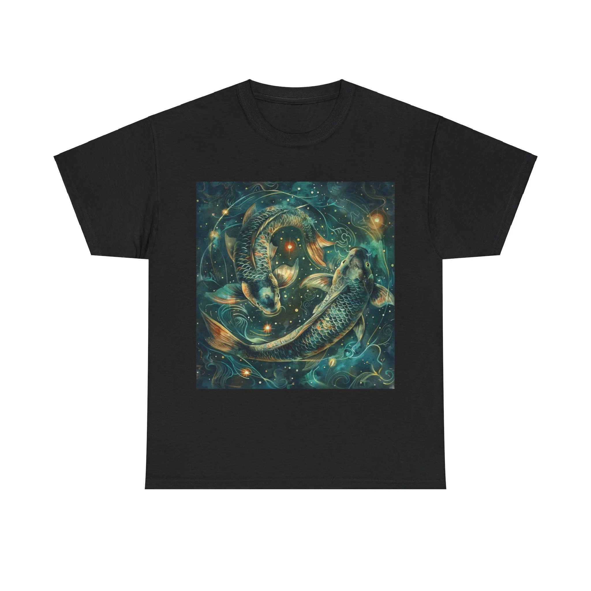 Pisces zodiac Unisex Heavy Cotton Tee