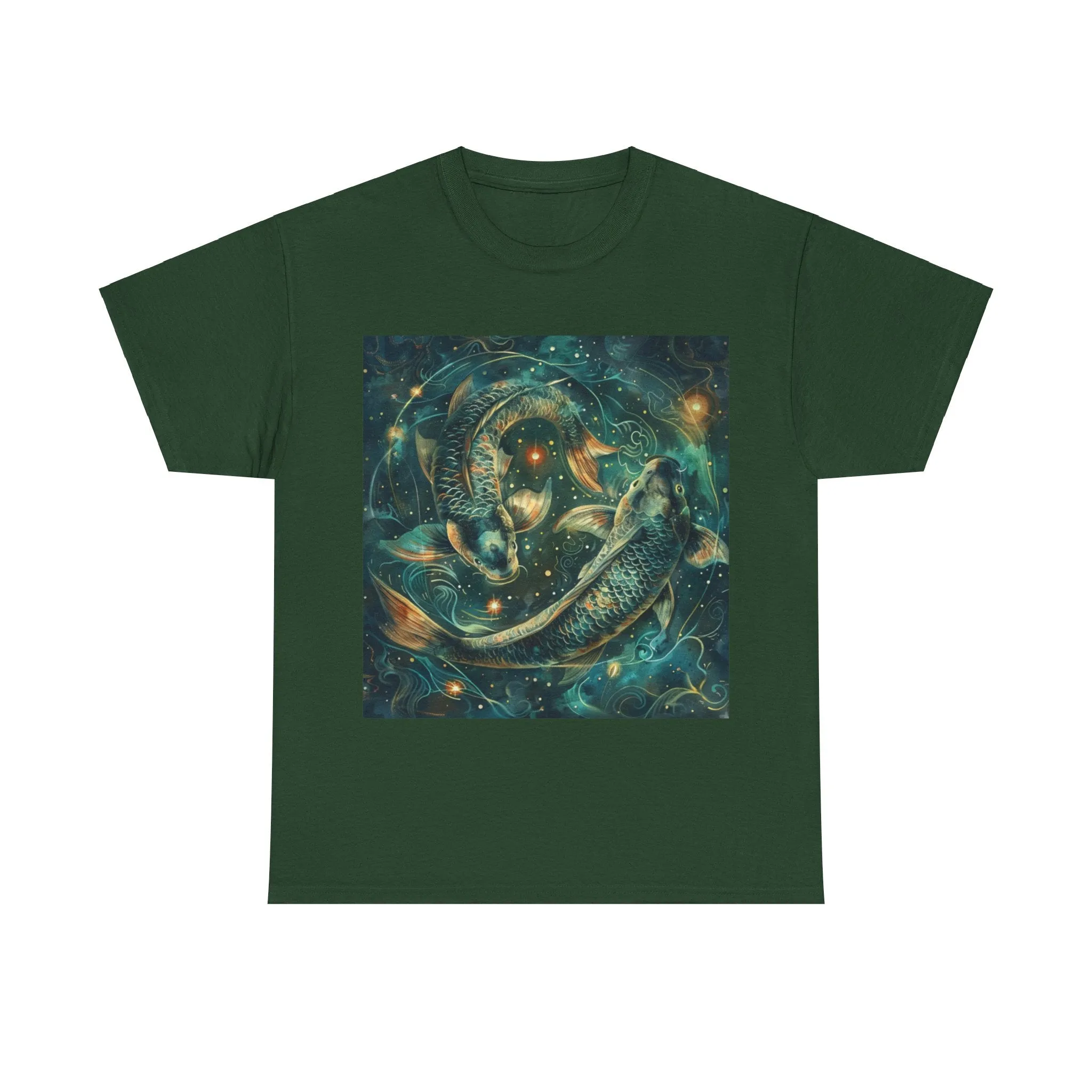 Pisces zodiac Unisex Heavy Cotton Tee