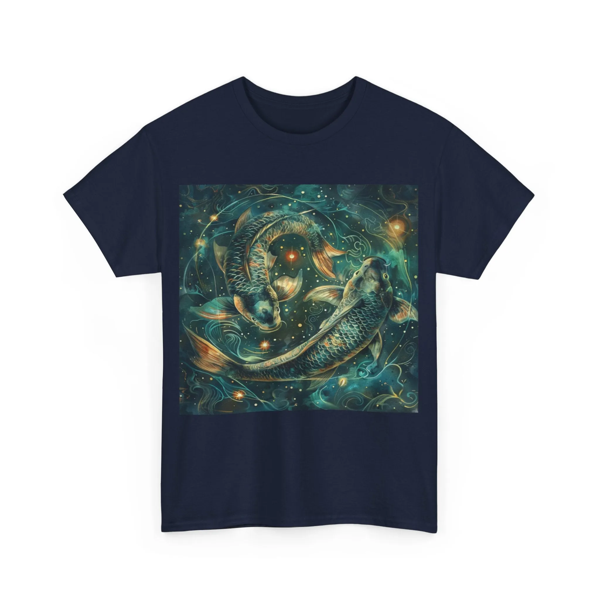 Pisces zodiac Unisex Heavy Cotton Tee