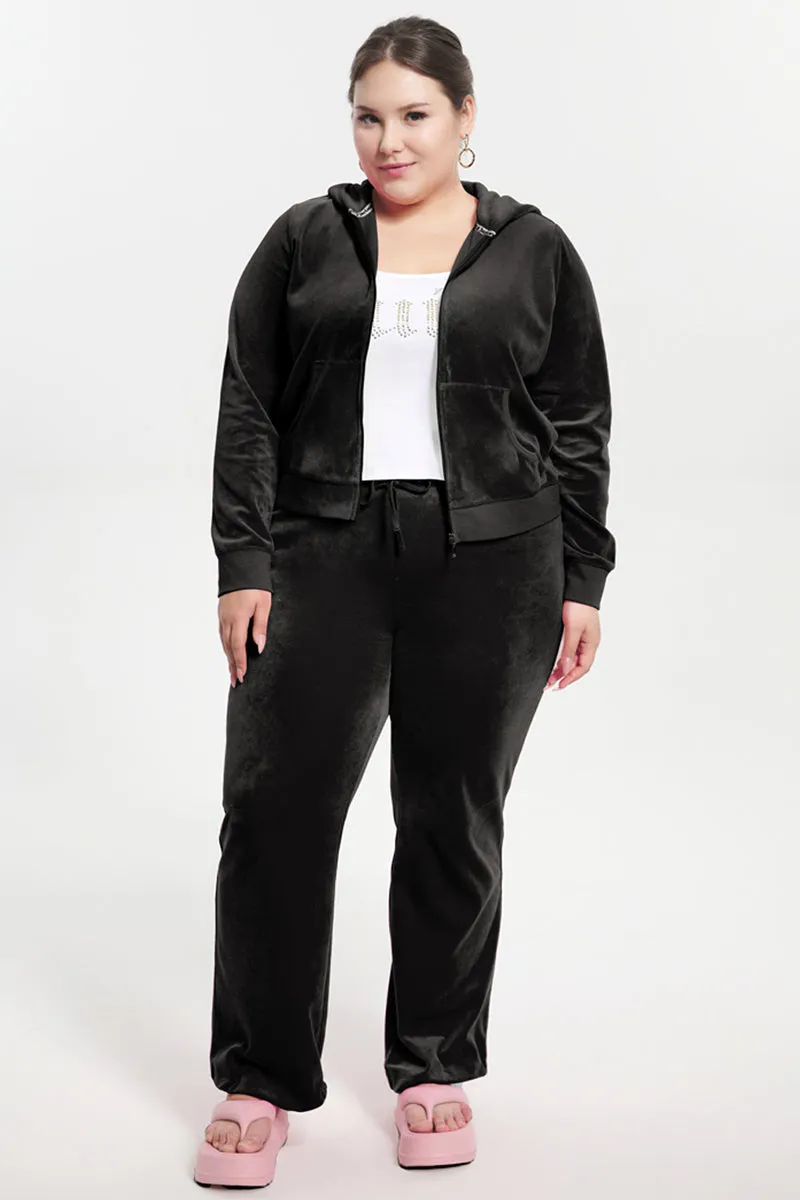 Plus-Size Classic Cotton Velour Hoodie