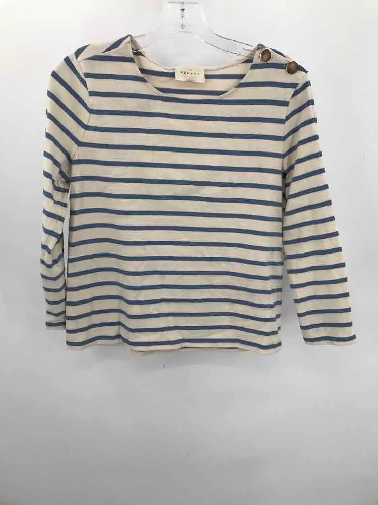 Pre-Owned Sezane Ivory Size Small Stripe Sweater