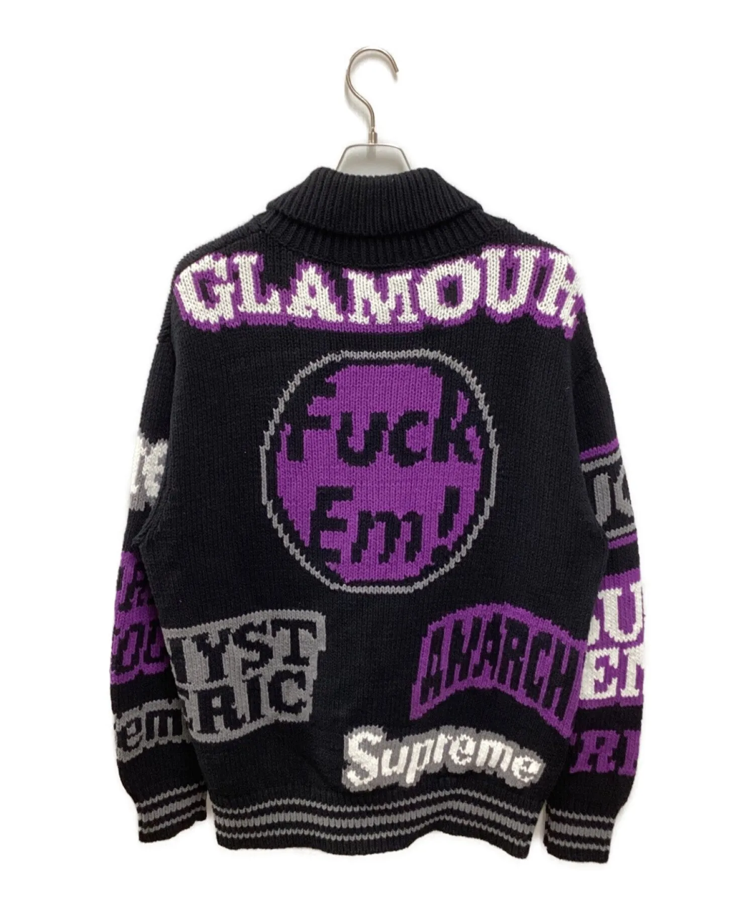 [Pre-owned] Supreme×HYSTERIC GLAMOUR Logos Zip Up Sweater