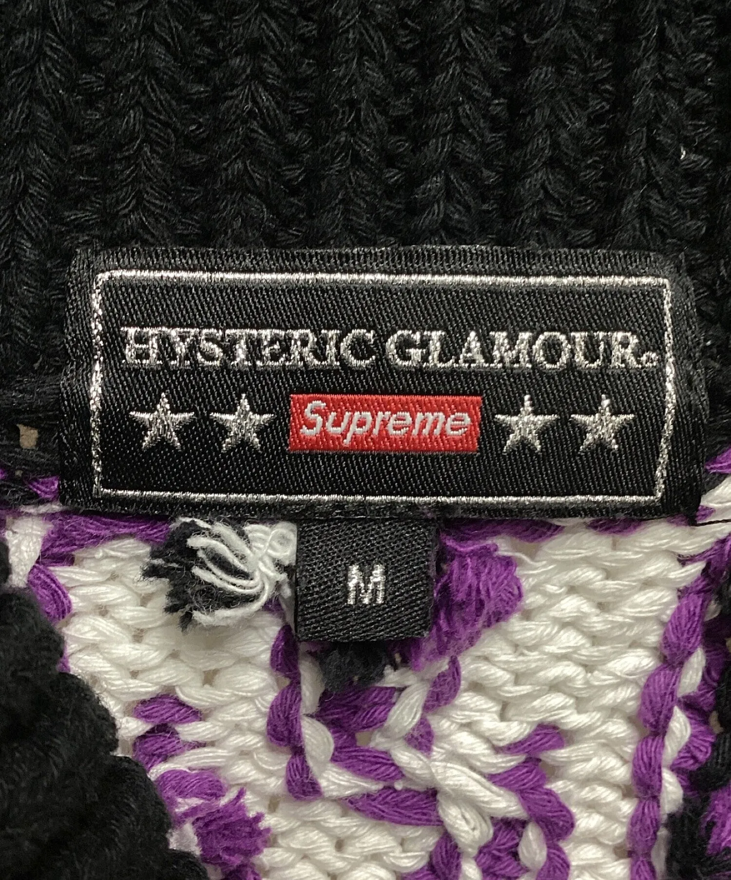 [Pre-owned] Supreme×HYSTERIC GLAMOUR Logos Zip Up Sweater