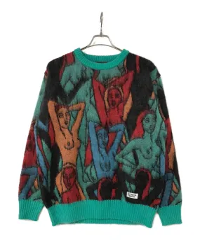 [Pre-owned] WACKO MARIA 100 Women's Figure MOHAIR CREW NECK SWEATER 22fw-wmk-kn08