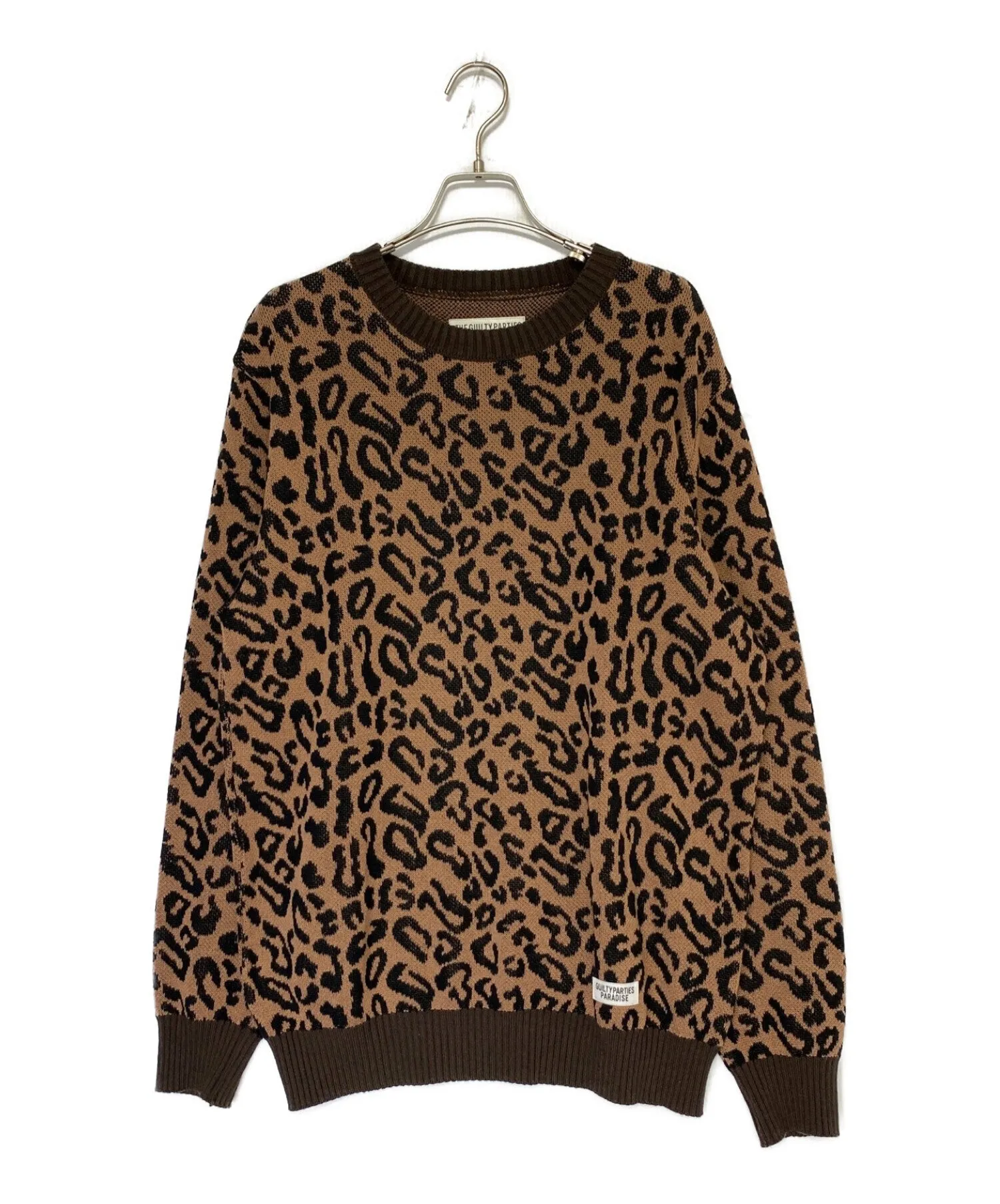 [Pre-owned] WACKO MARIA LEOPARD JACQUARD SWEATER