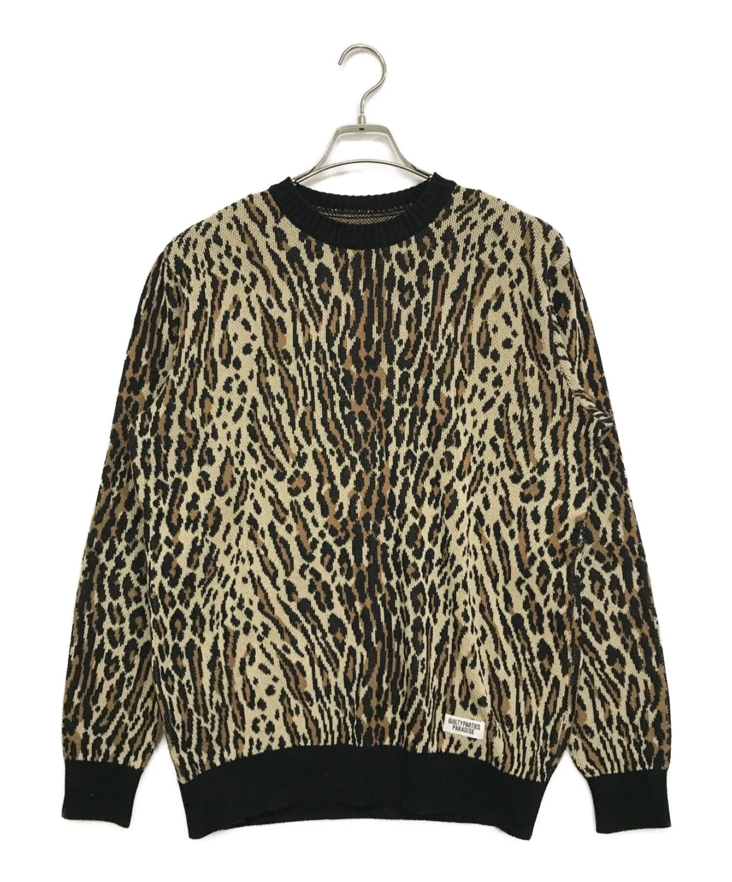 [Pre-owned] WACKO MARIA LEOPARD JAQUARD SWEATER 18SS-WMK-KN08