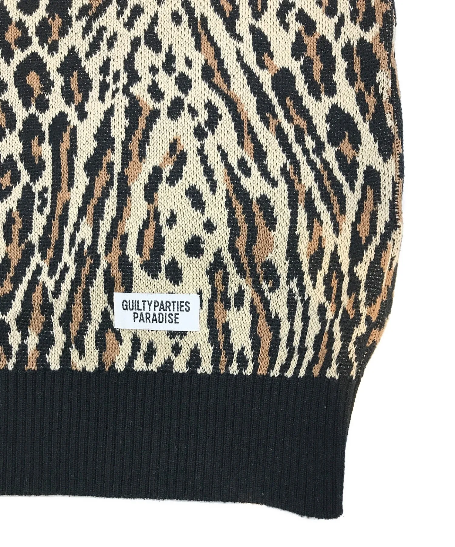 [Pre-owned] WACKO MARIA LEOPARD JAQUARD SWEATER 18SS-WMK-KN08