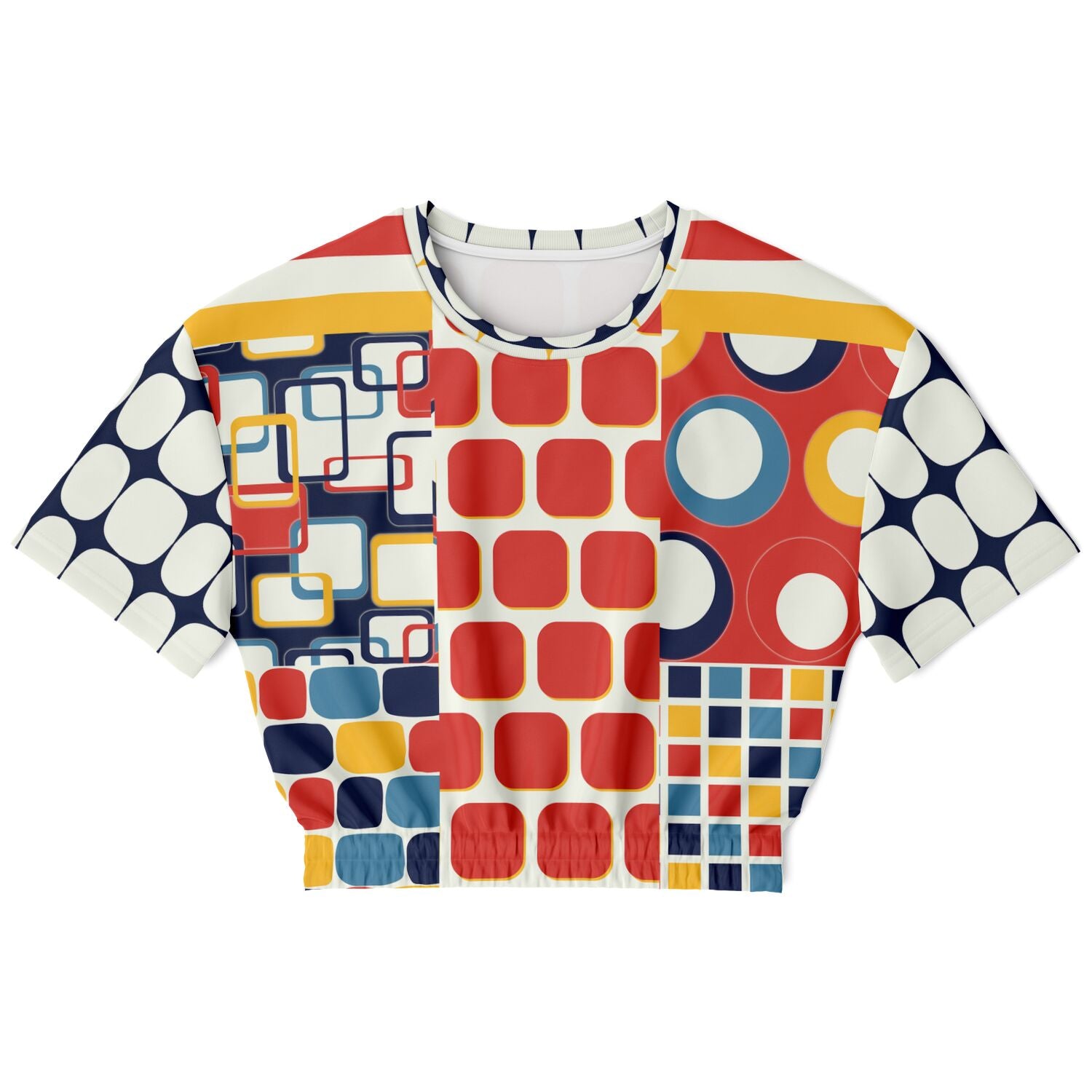 Primary Skool Short Sleeve Cropped Eco-Poly Sweater