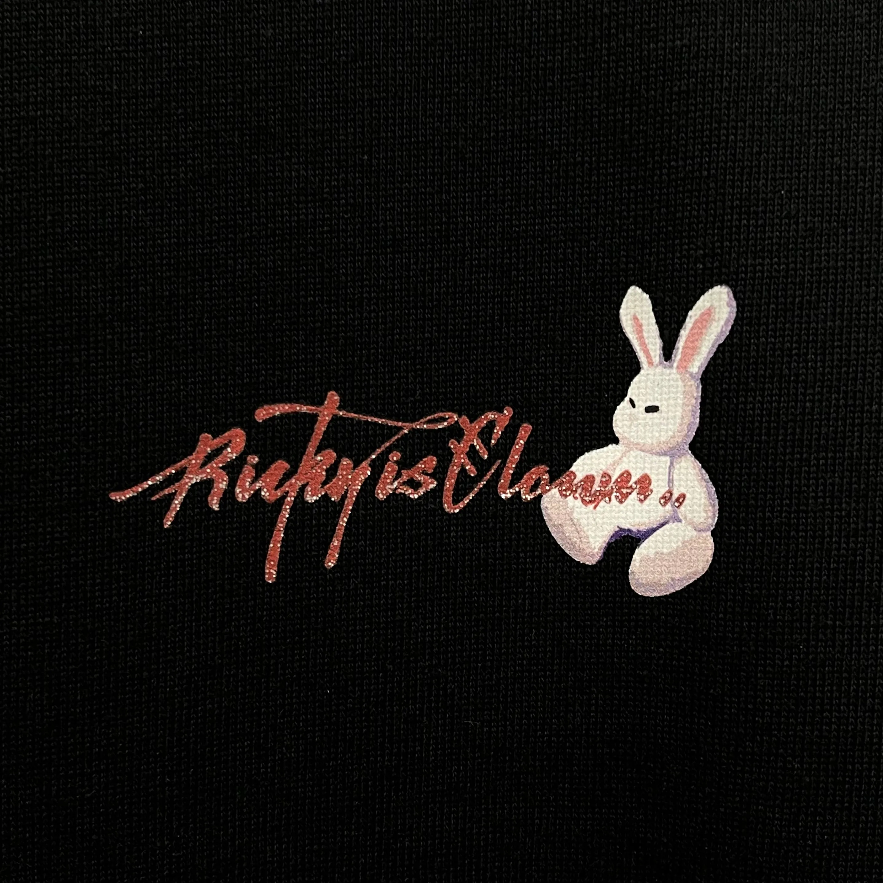 Rickyisclown [RIC] Hanging Bunny Smiley Tee Black [R27230418G-P8]