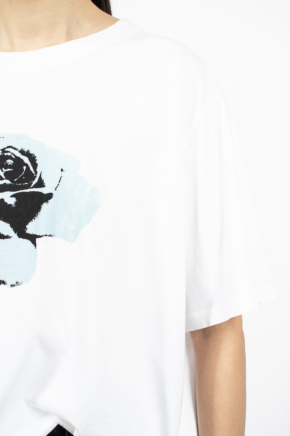 Rose Graphic Oversized T-Shirt White