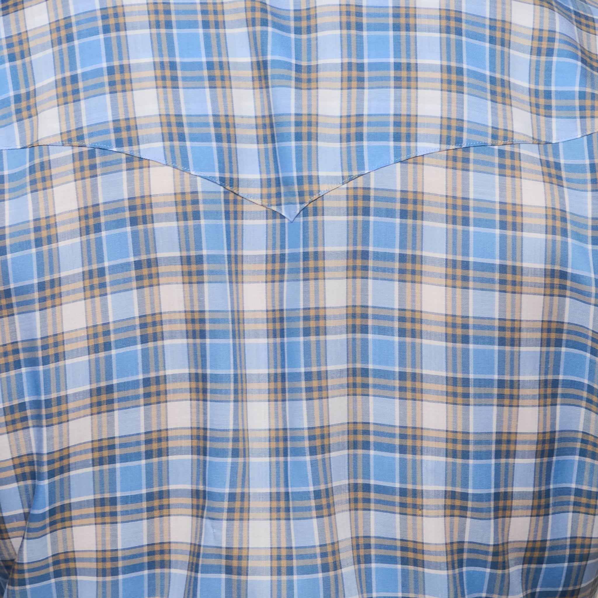 San Antonio :: Tencel Cornflower Blue And Khaki Check