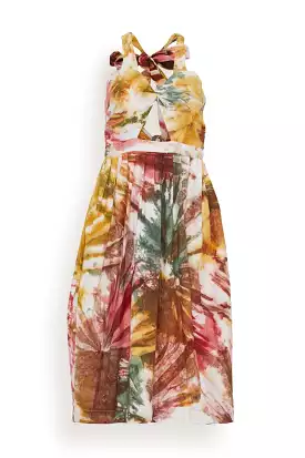 Segun Tie Dye Cut Out Dress in Multi