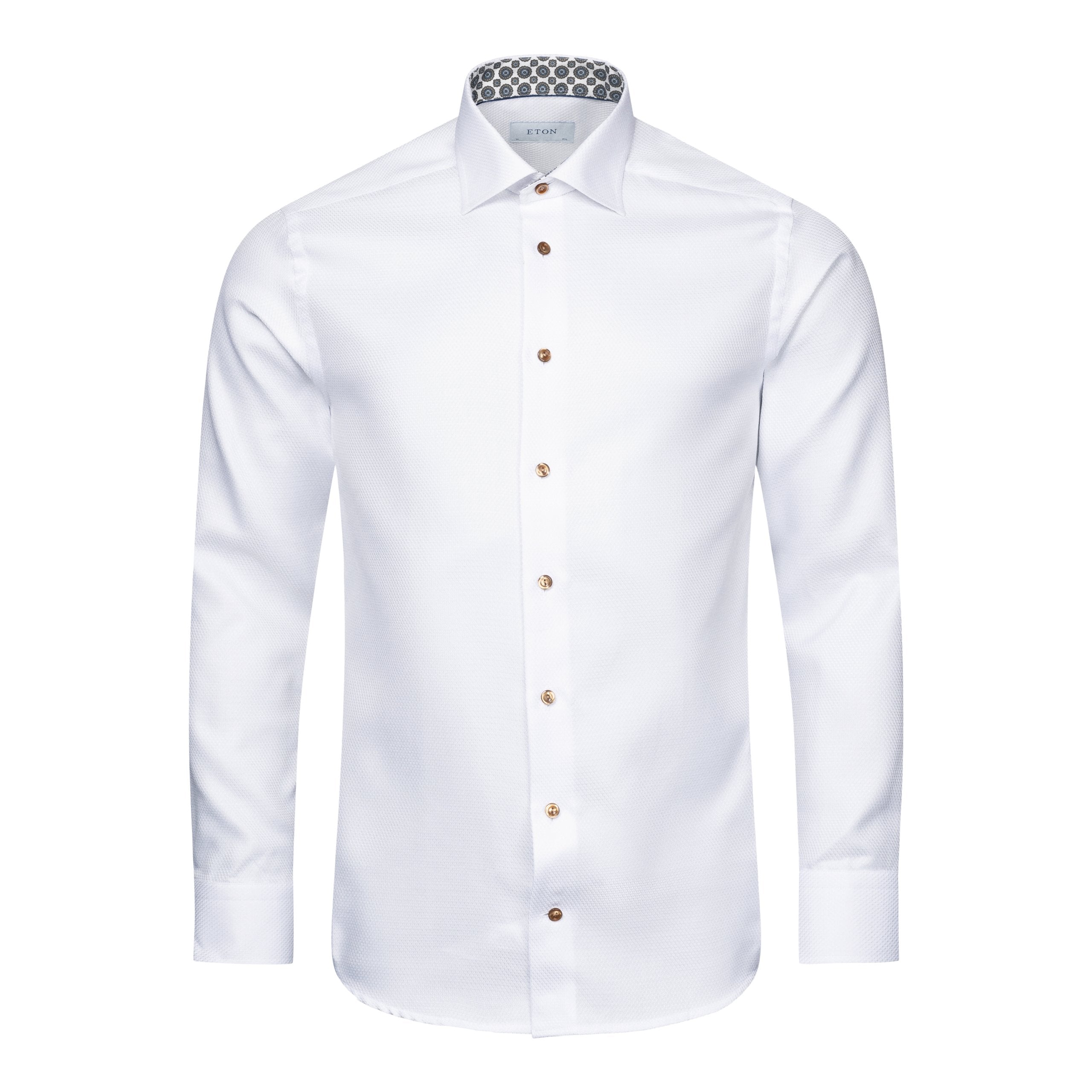 Slim Fit - Dobby Shirt - Medallion Contrast Details