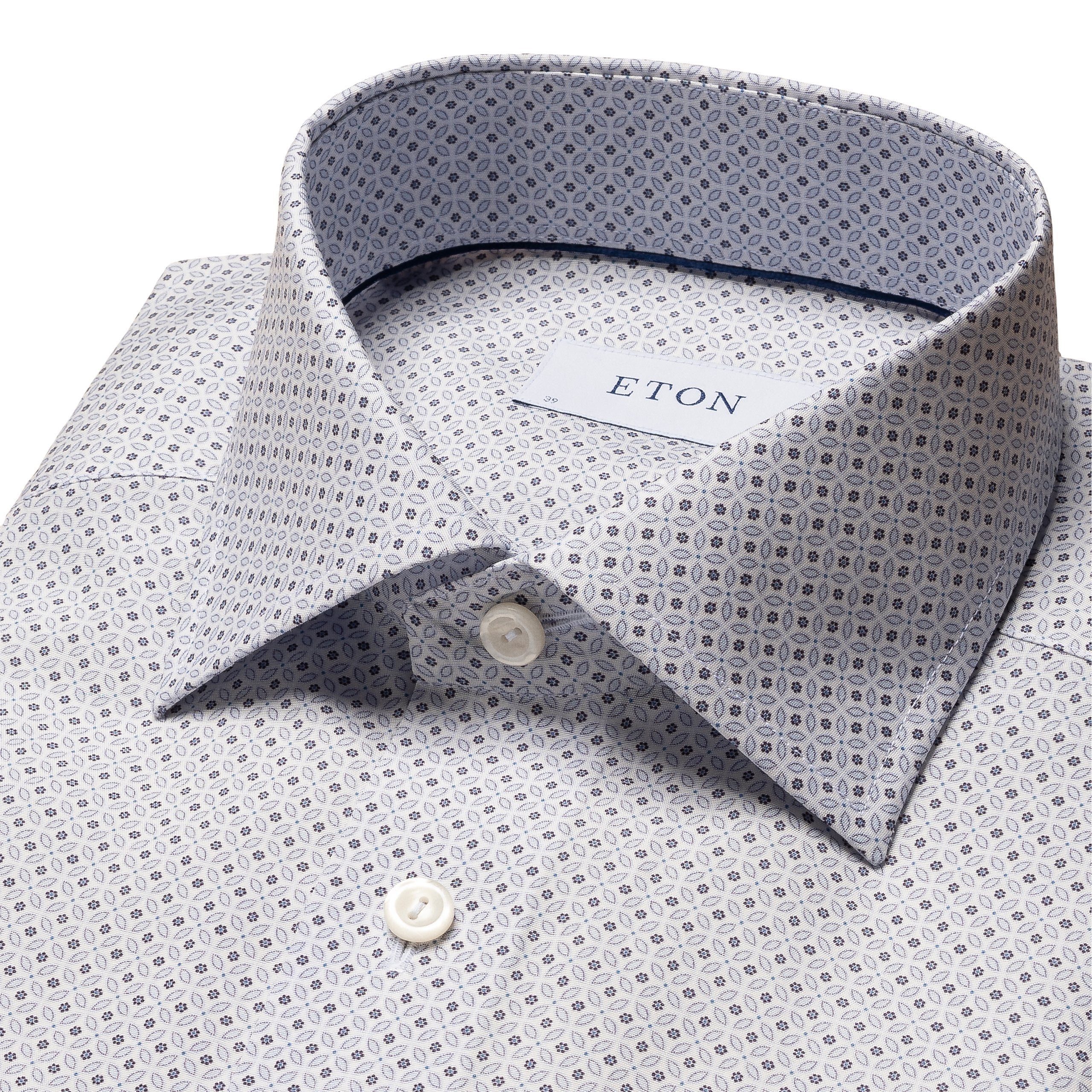 Slim Fit - Micro Floral Print Signature Poplin Shirt