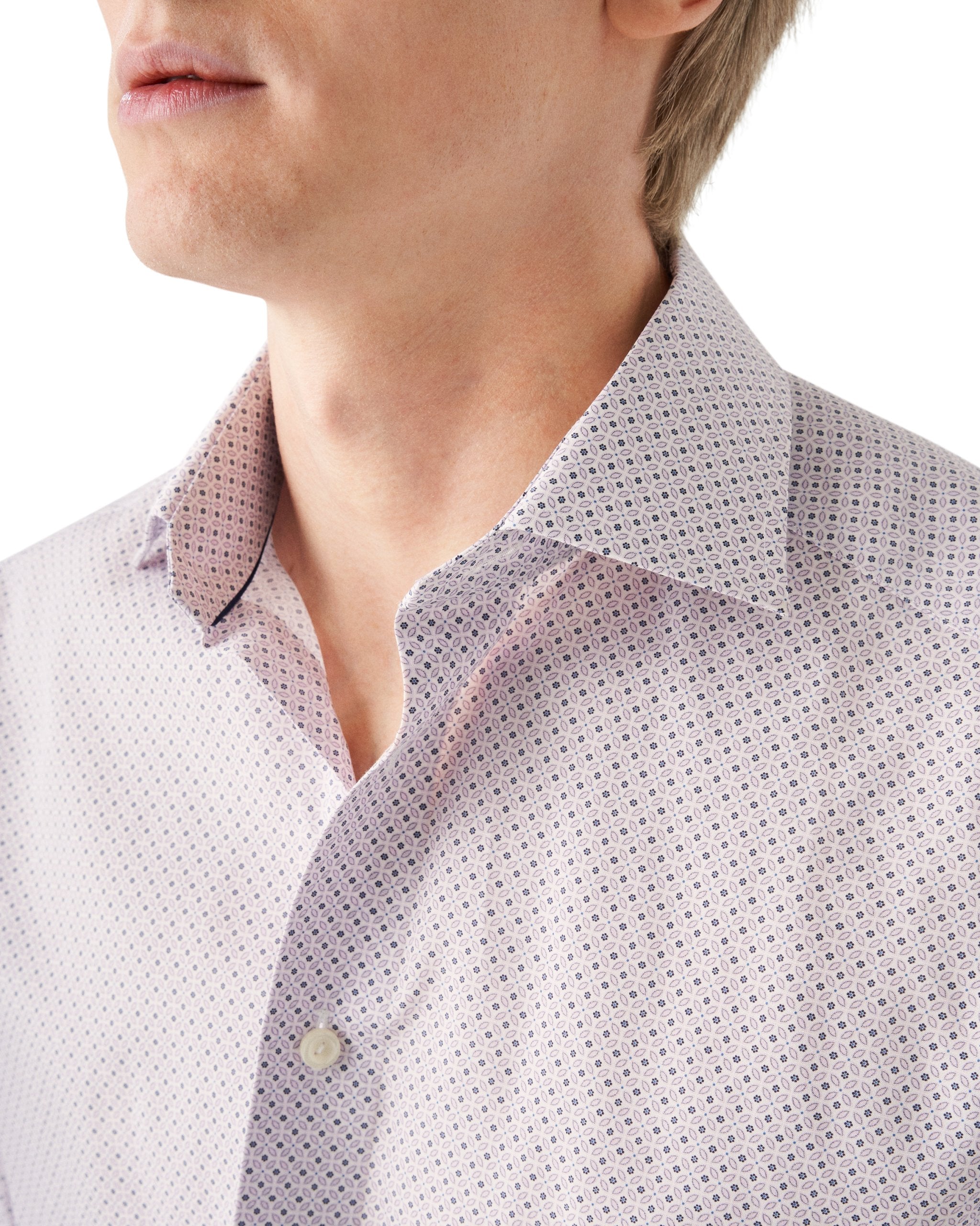 Slim Fit - Micro Floral Print Signature Poplin Shirt