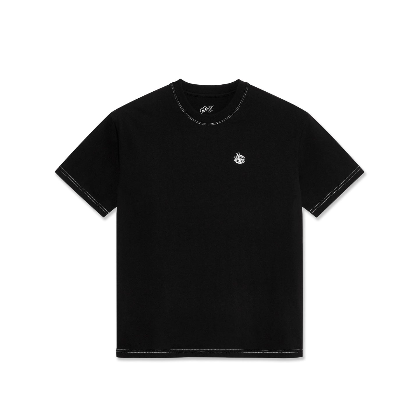 Small Atlas Contrast Stitch Tee (Black)