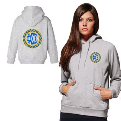 Sorority Printed Chevron Hooded Sweatshirt - Gildan 18500 - CAD