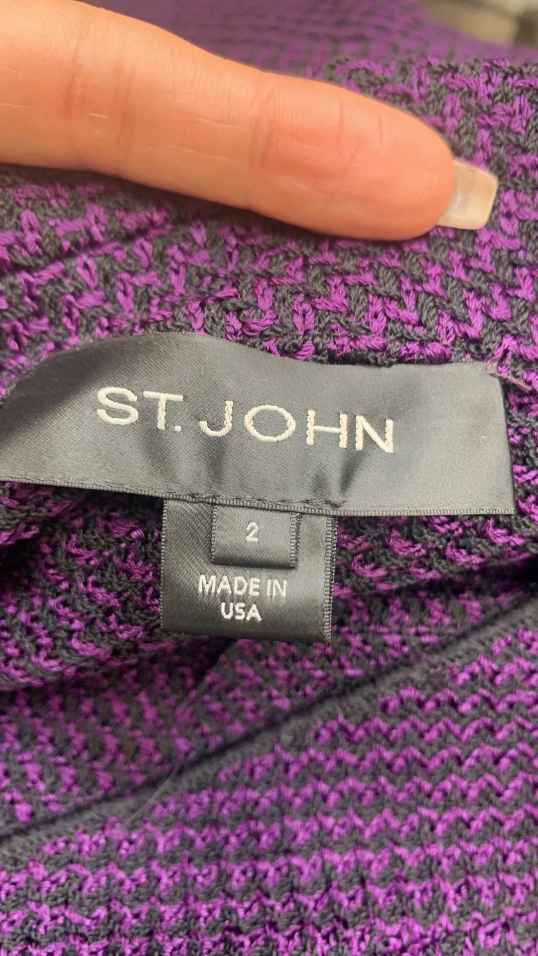 ST. JOHN 2 pc Jacket & skirt suit in Purple (pre-owned)