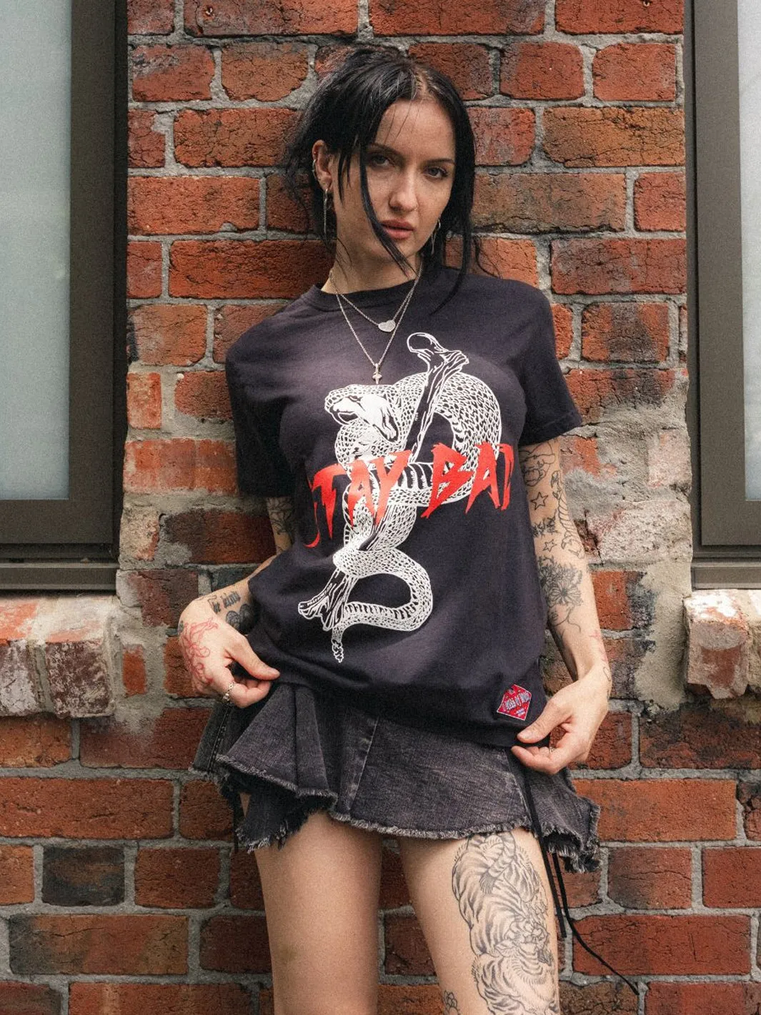 STAY BAD TEE - VINTAGE BLACK