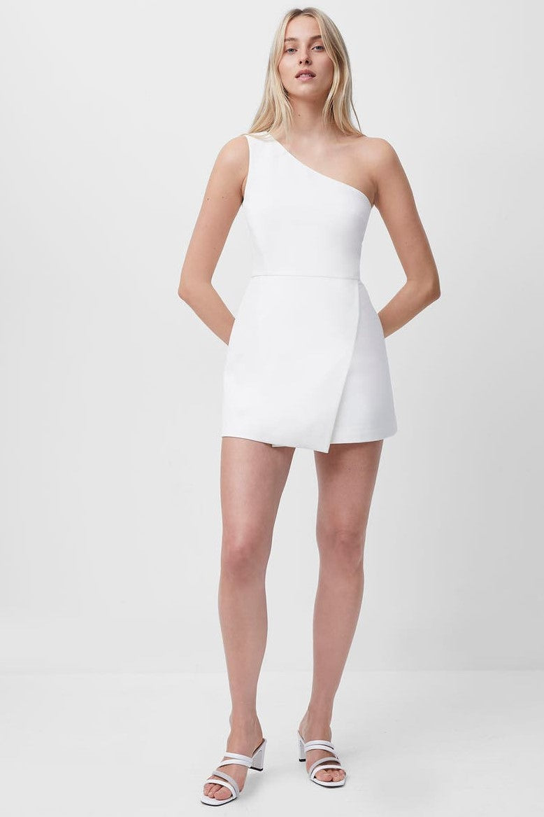 Summer White Whisper One Shoulder Dress