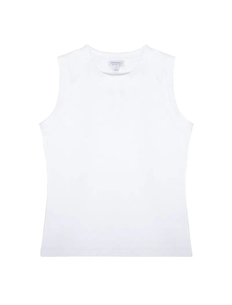 Sunspel Boy Fit Tank T-Shirt White