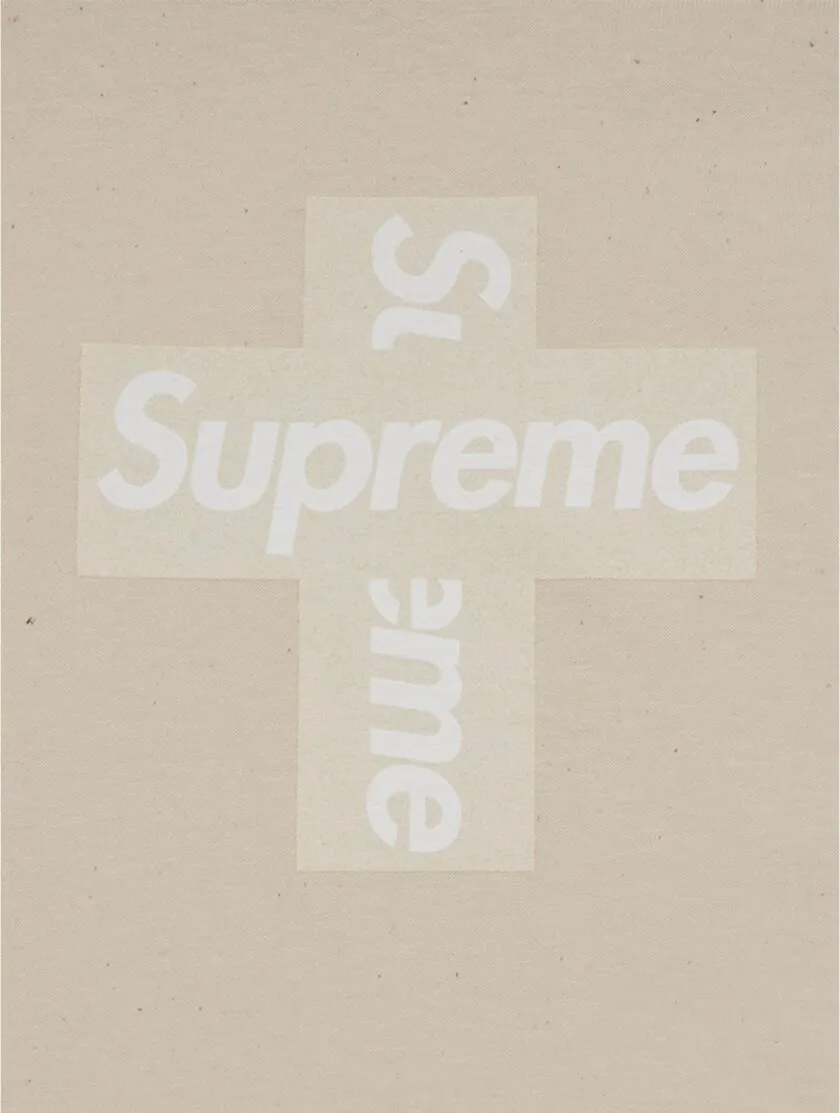 Supreme FW20 Cross Box Logo Tee Natural 