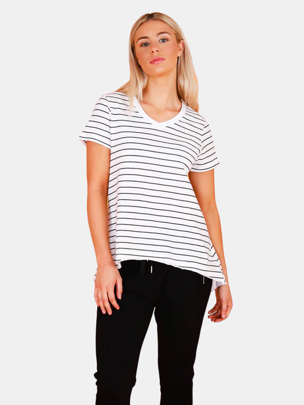 Thornton Tee - White Stripe