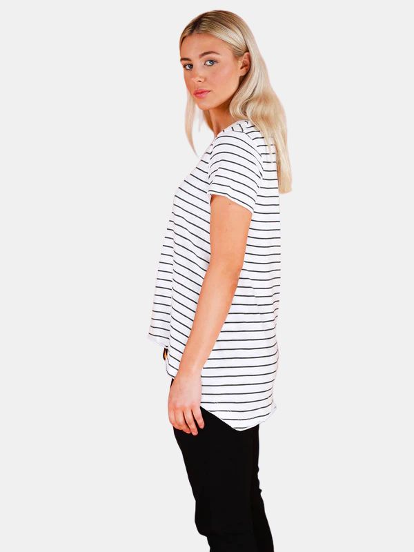 Thornton Tee - White Stripe