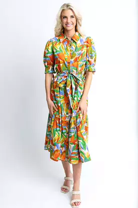 Tropical Island Maxi Shirt Dress