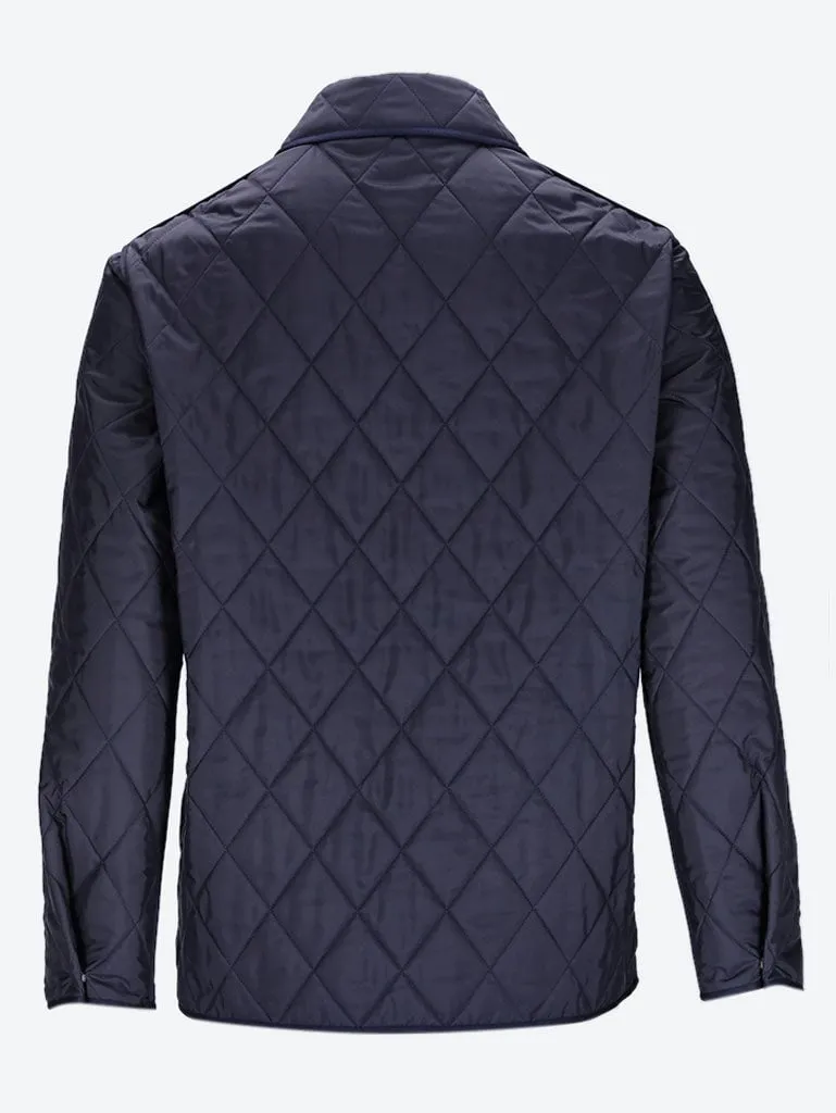 V detail quilted jacket