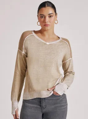 V NECK HUNTRESS SWEATER