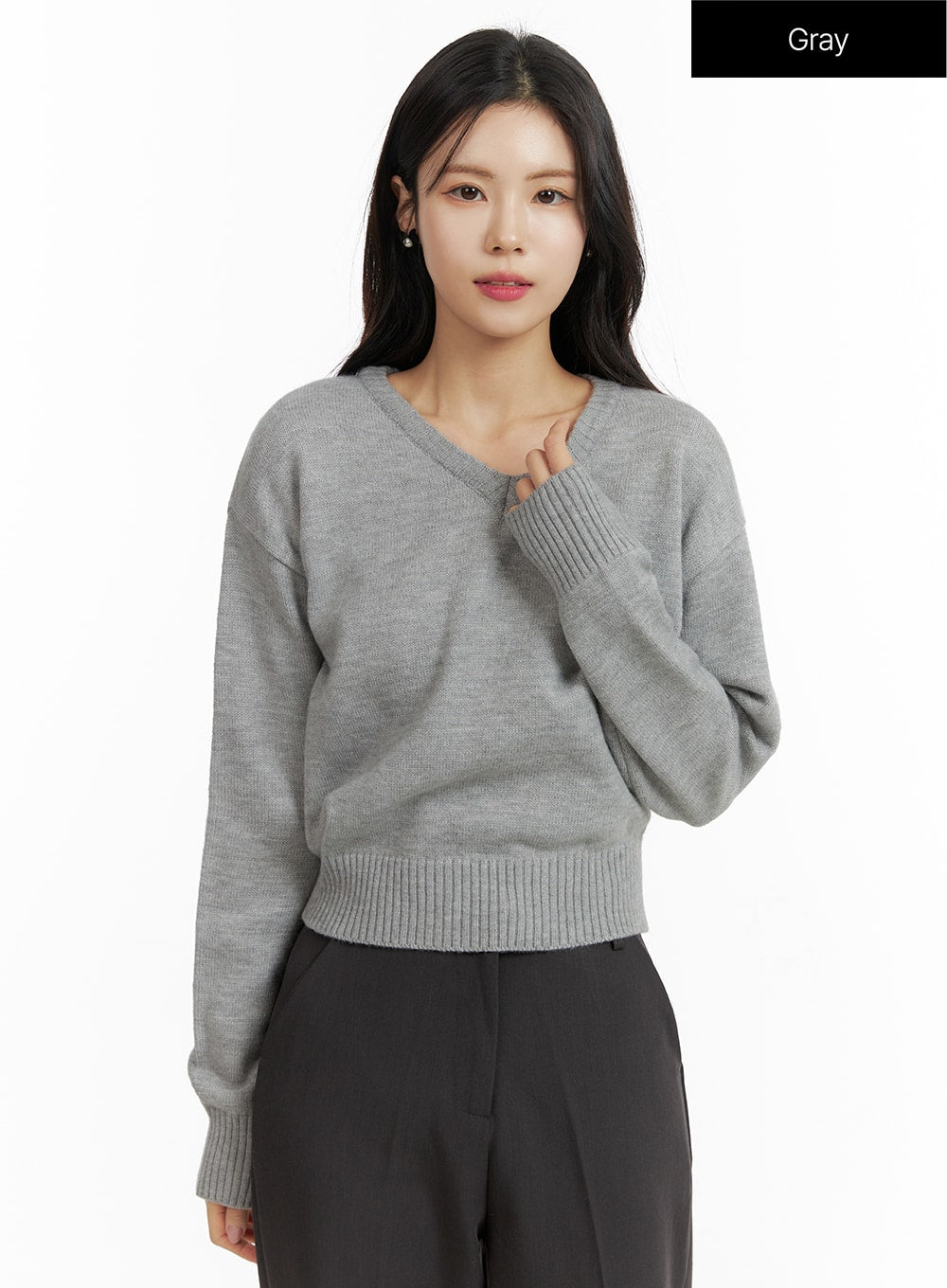 V-Neck Knit Sweater OF408