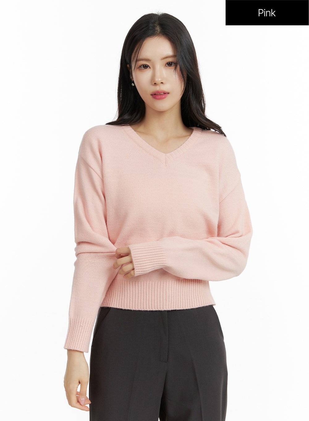 V-Neck Knit Sweater OF408