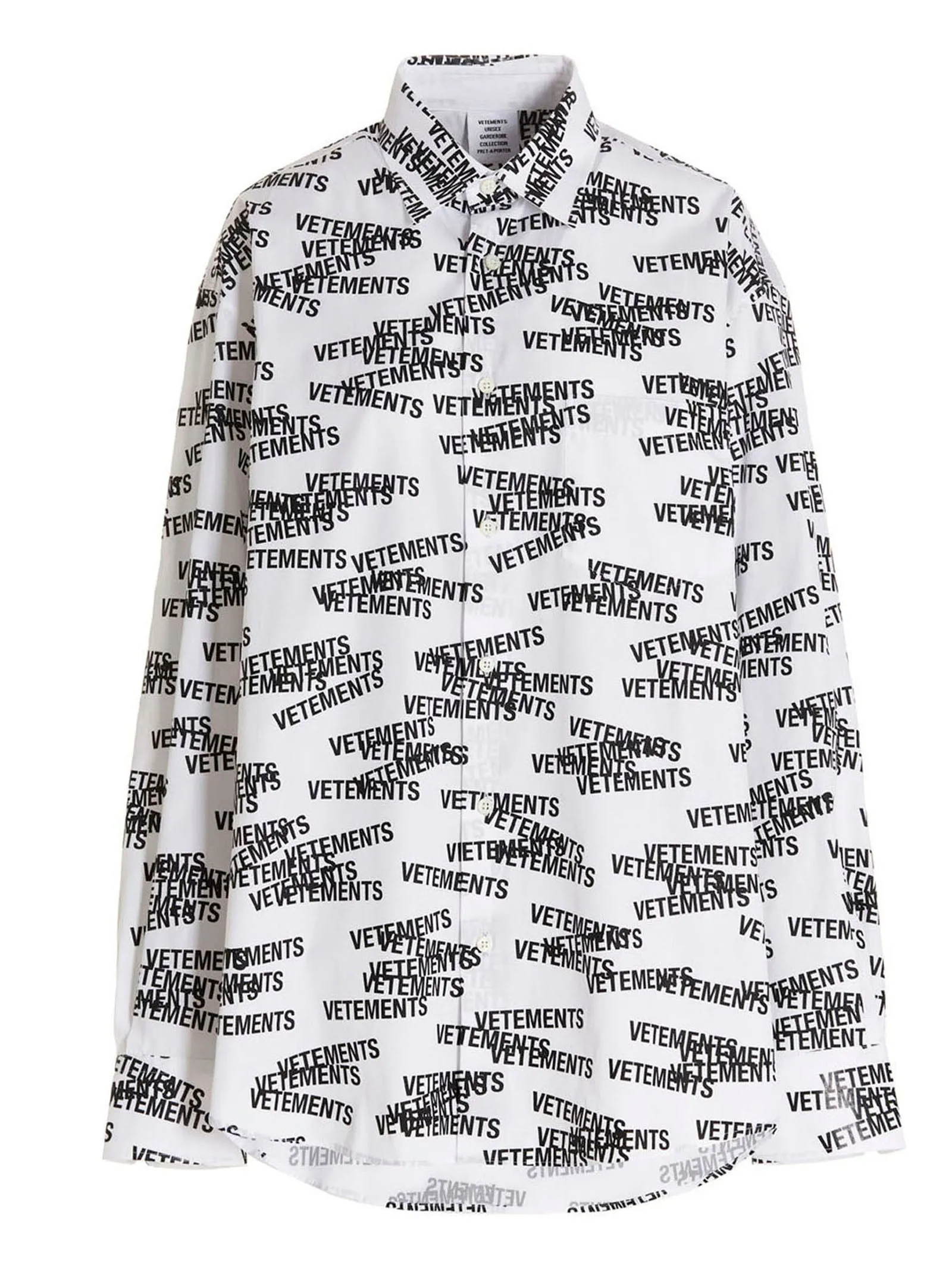 Vetements All-Over Logo Printed Shirt