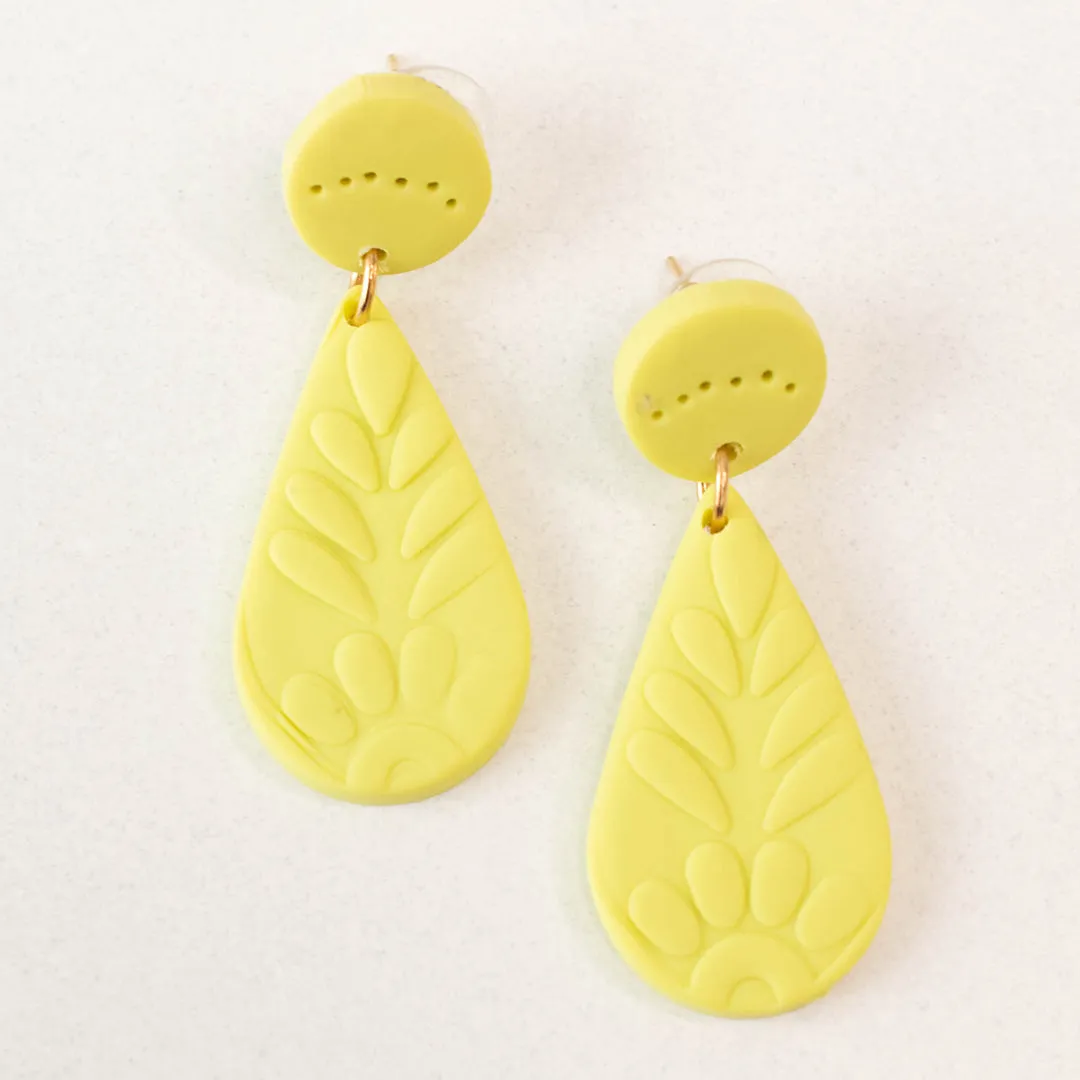 When Teardrops Fall Earrings, Yellow